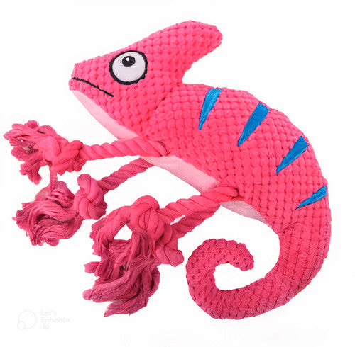 Cotton Rope Pet Toy Chameleon Pink