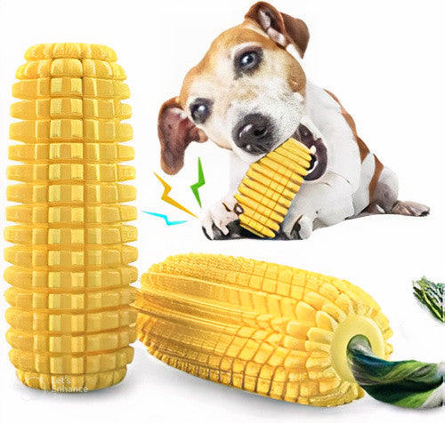 Corn Shaped TPR Dog Toothbrush Teeth Cleaning Toy