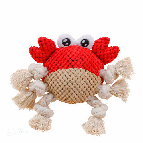 Crab Plush Squeaky Dog Toy
